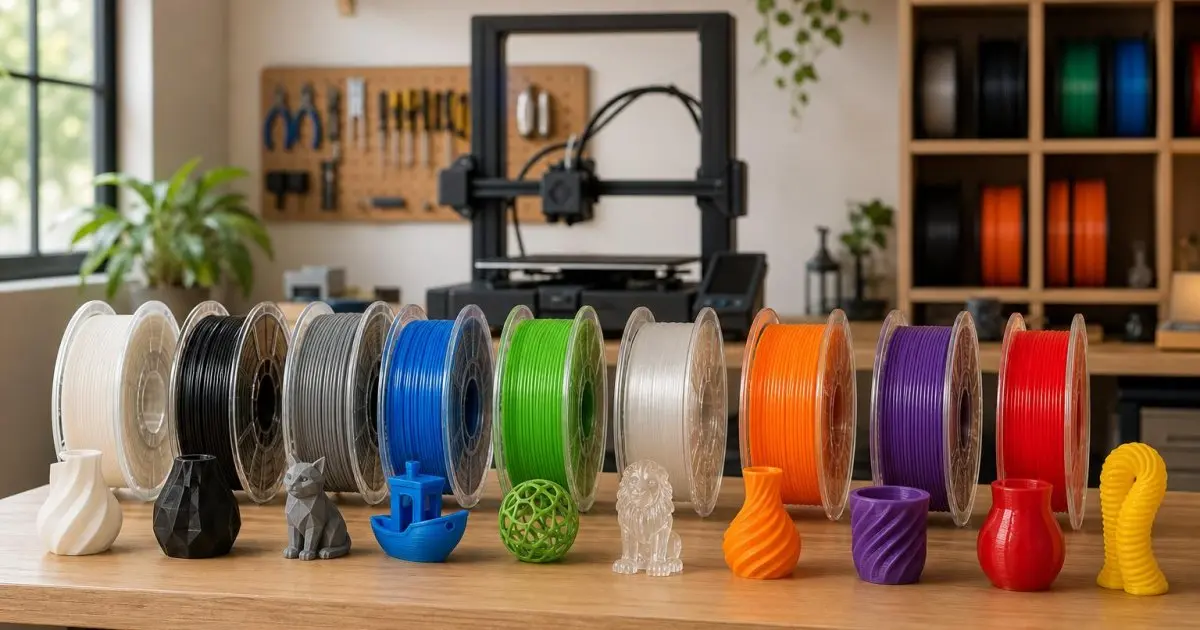 Tipos de filamento: qual usar em cada peça (PLA, PETG, ABS, TPU)