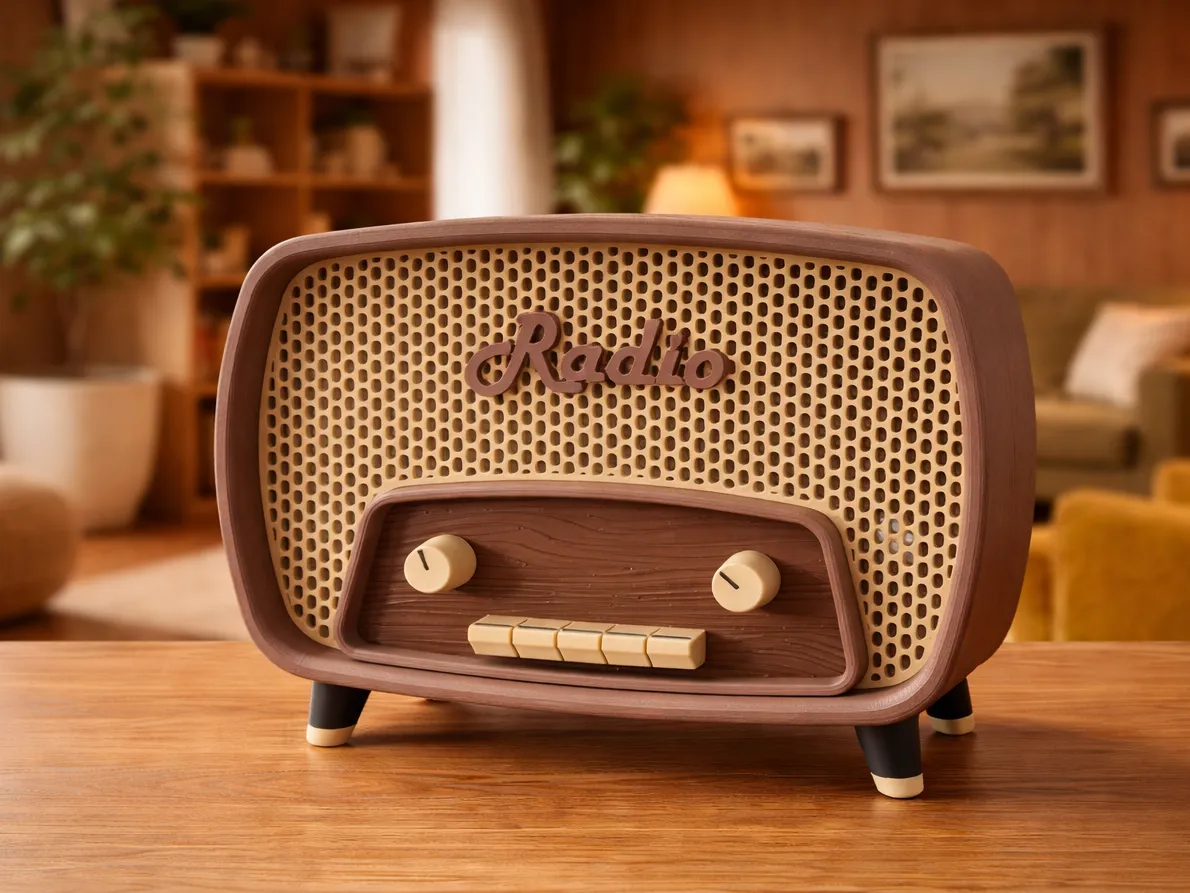 Radio Retrô decorativo para Alexa