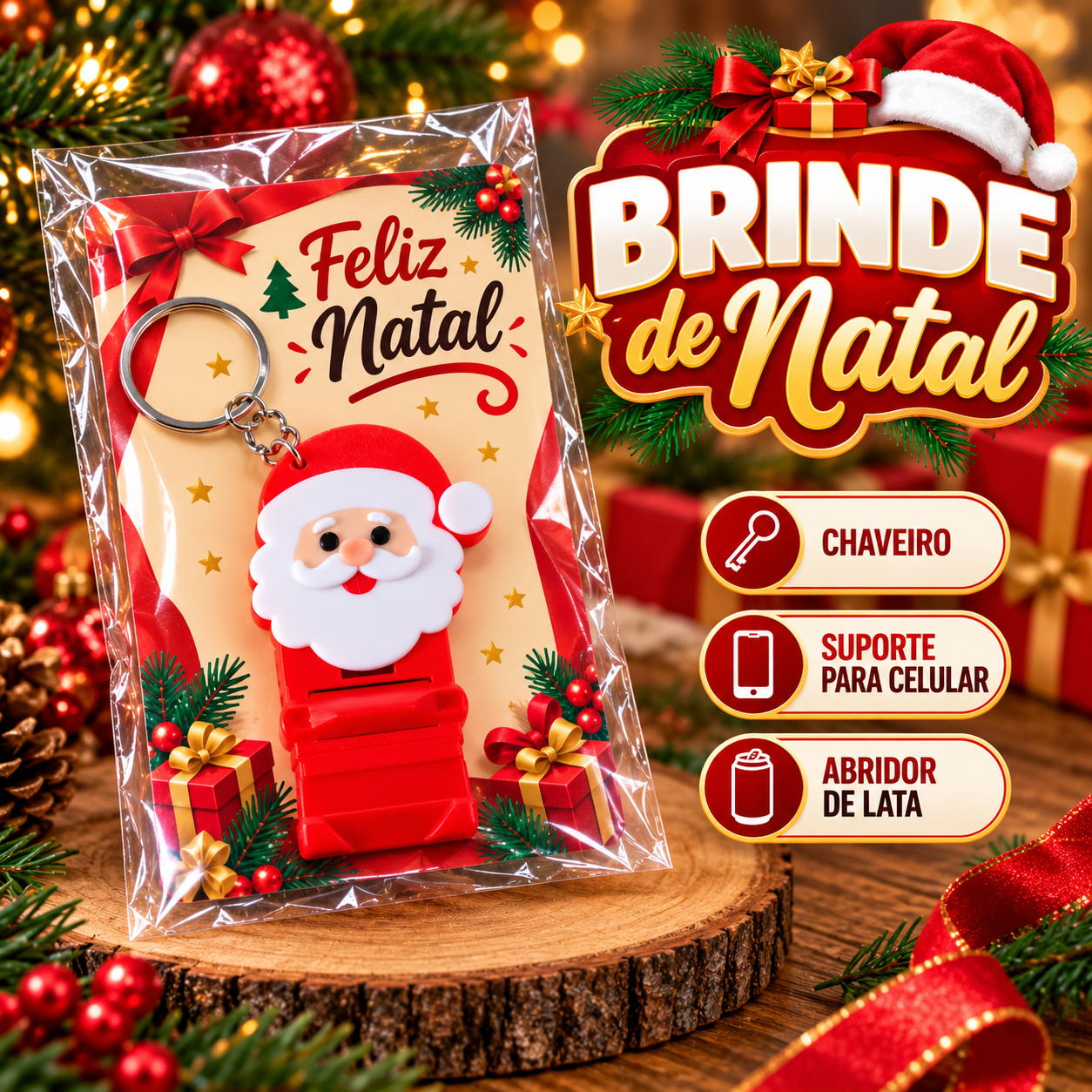 Brinde Abridor Lata Papai Noel